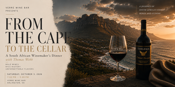 A South African Winemaker's Dinner with Thomas Webb | Saturday, Oct 3 | 7:00 - 9:00 PM